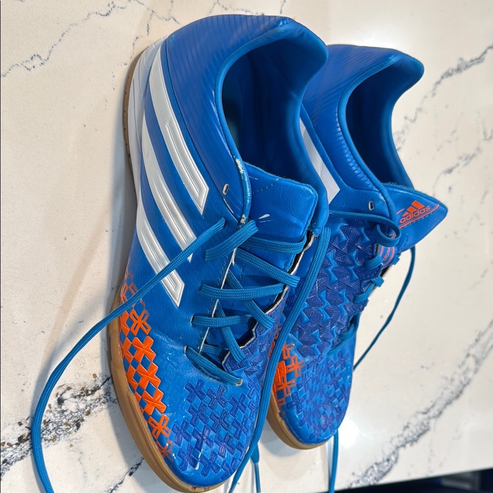 Adidas Blue and Orange Soccer Cleats